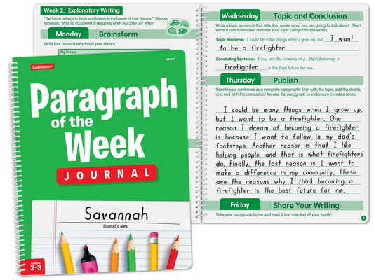 Paragraph of the Week Journal - Gr. 2-3 - US 3631