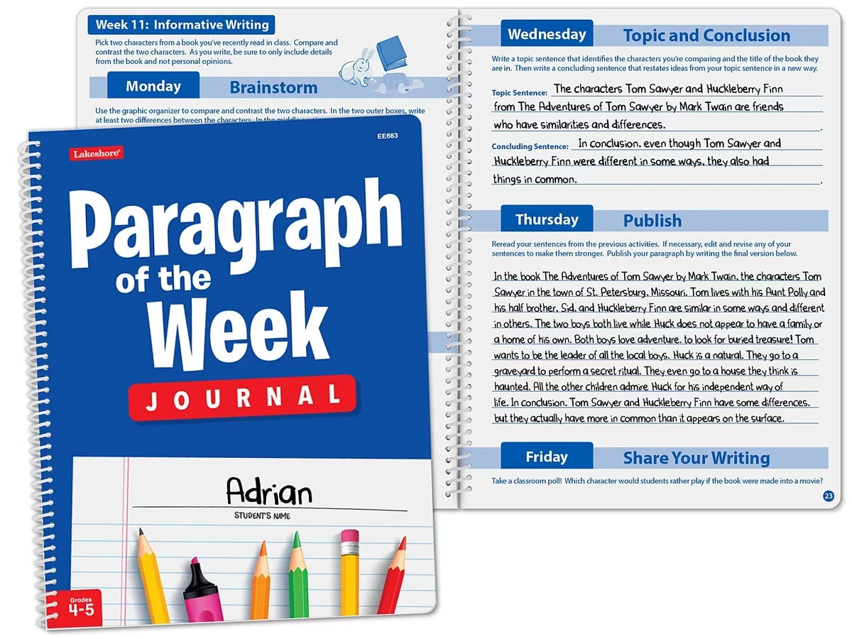 Paragraph of the Week Journal - Gr. 4-5 - US 6797