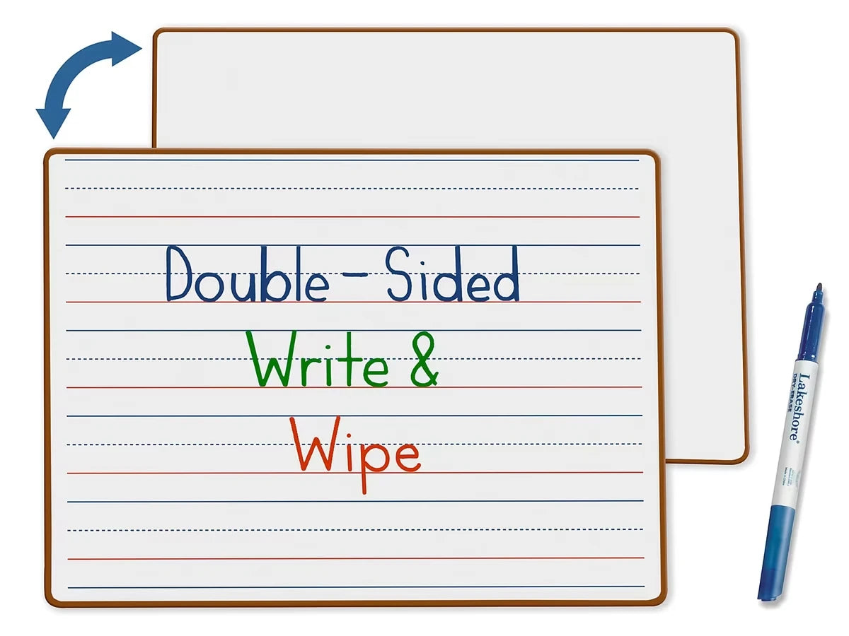 Double-Sided Learn to Print Write & Wipe Board - US 2513