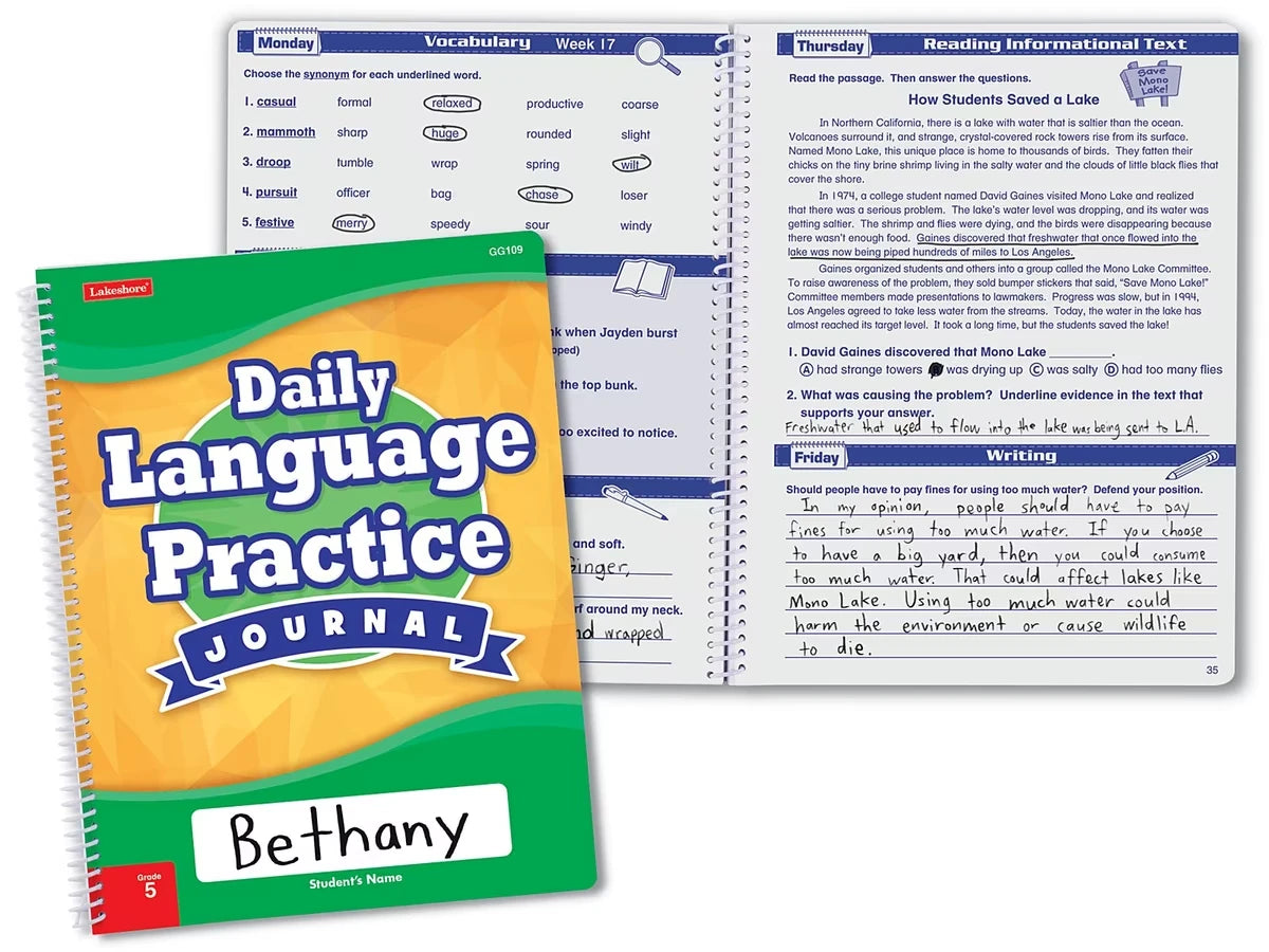 Daily Language Practice Journal - Gr. 5 - US 3129