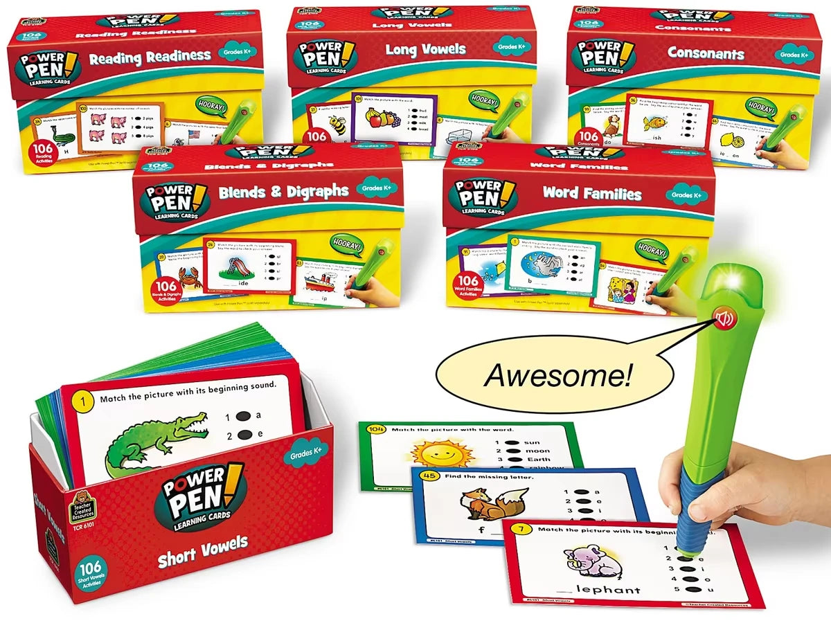 Power Pen!®  Reading Skills Quiz Cards - Complete Set - US 3802