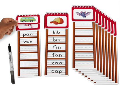 Write & Wipe Word Ladders - CVC Words - US 2657