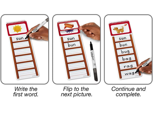 Write & Wipe Word Ladders - CVC Words - US 2657
