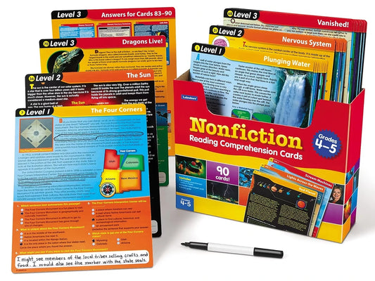 Nonfiction Reading Comprehension Practice Cards - Gr. 4-5 - US 1098