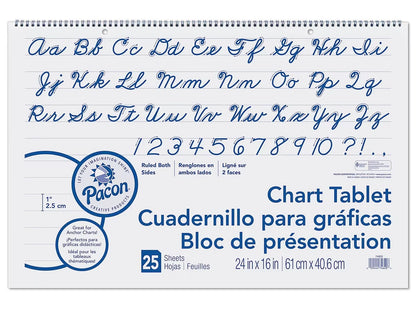 1" Ruled Chart Tablets - US 6004
