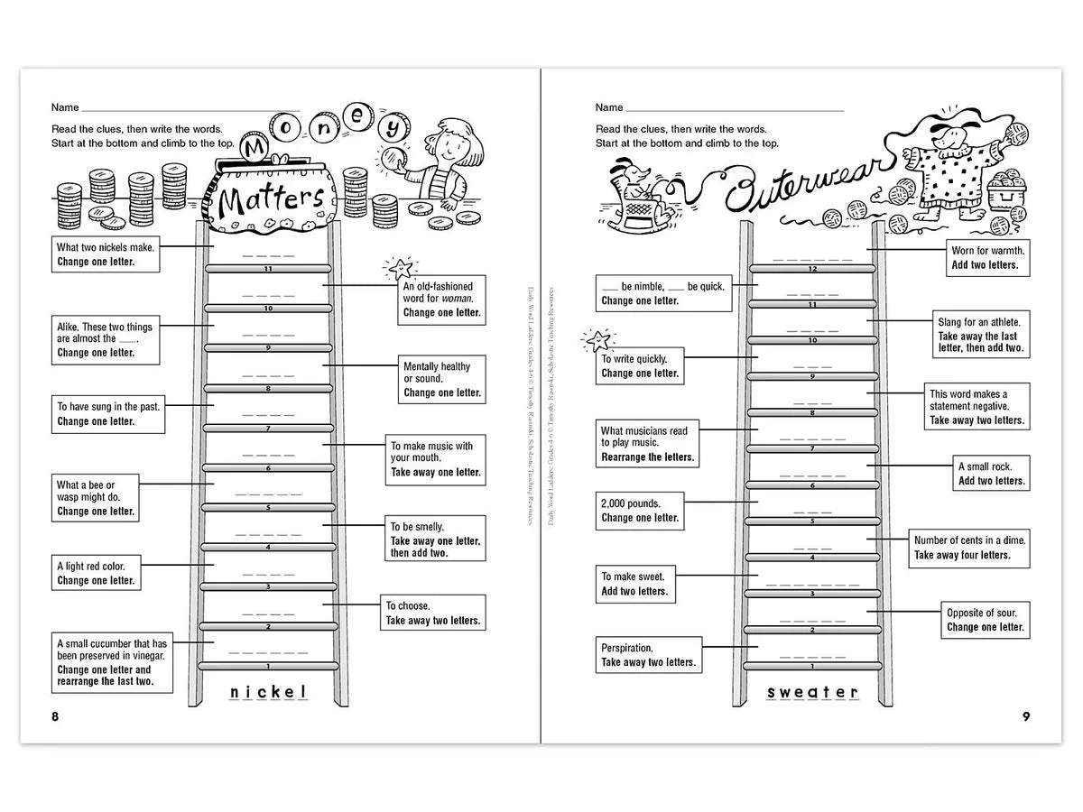 Daily Word Ladders Workbook - Gr. 4-6 - US 2013