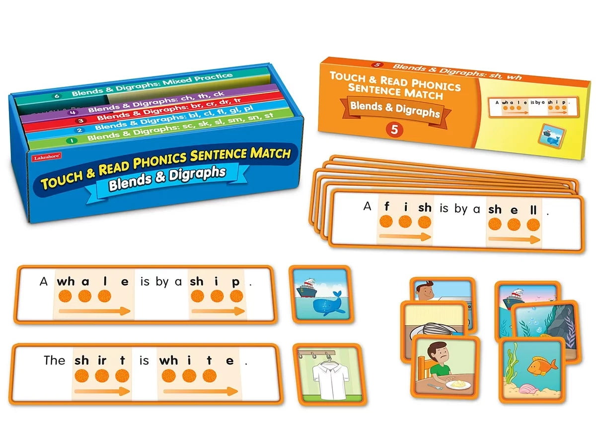 Touch & Read Blends & Digraphs Sentence Match - US 9970
