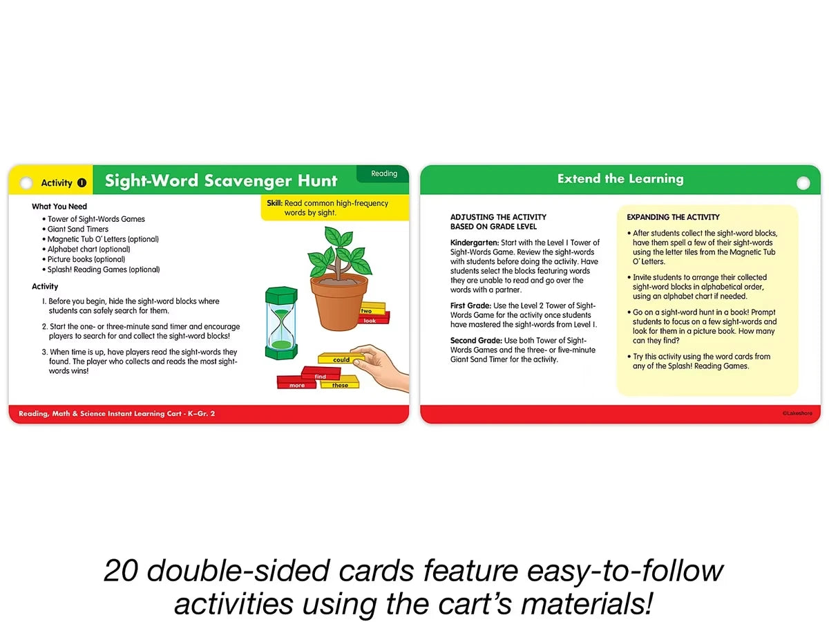 Reading, Math & Science Instant Learning Cart - K-Gr.2 - US 3453