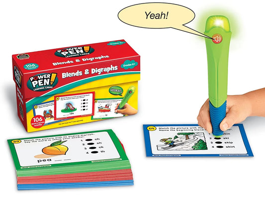 Blends & Digraphs Power Pen!® Quiz Cards - US 4225