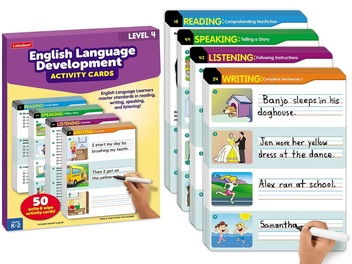 English Language Development Activity Cards - Level 4 - US 2468