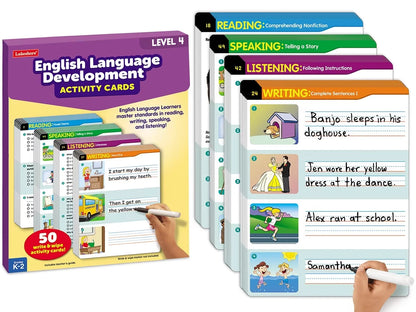 English Language Development Activity Cards - Level 4 - US 2468