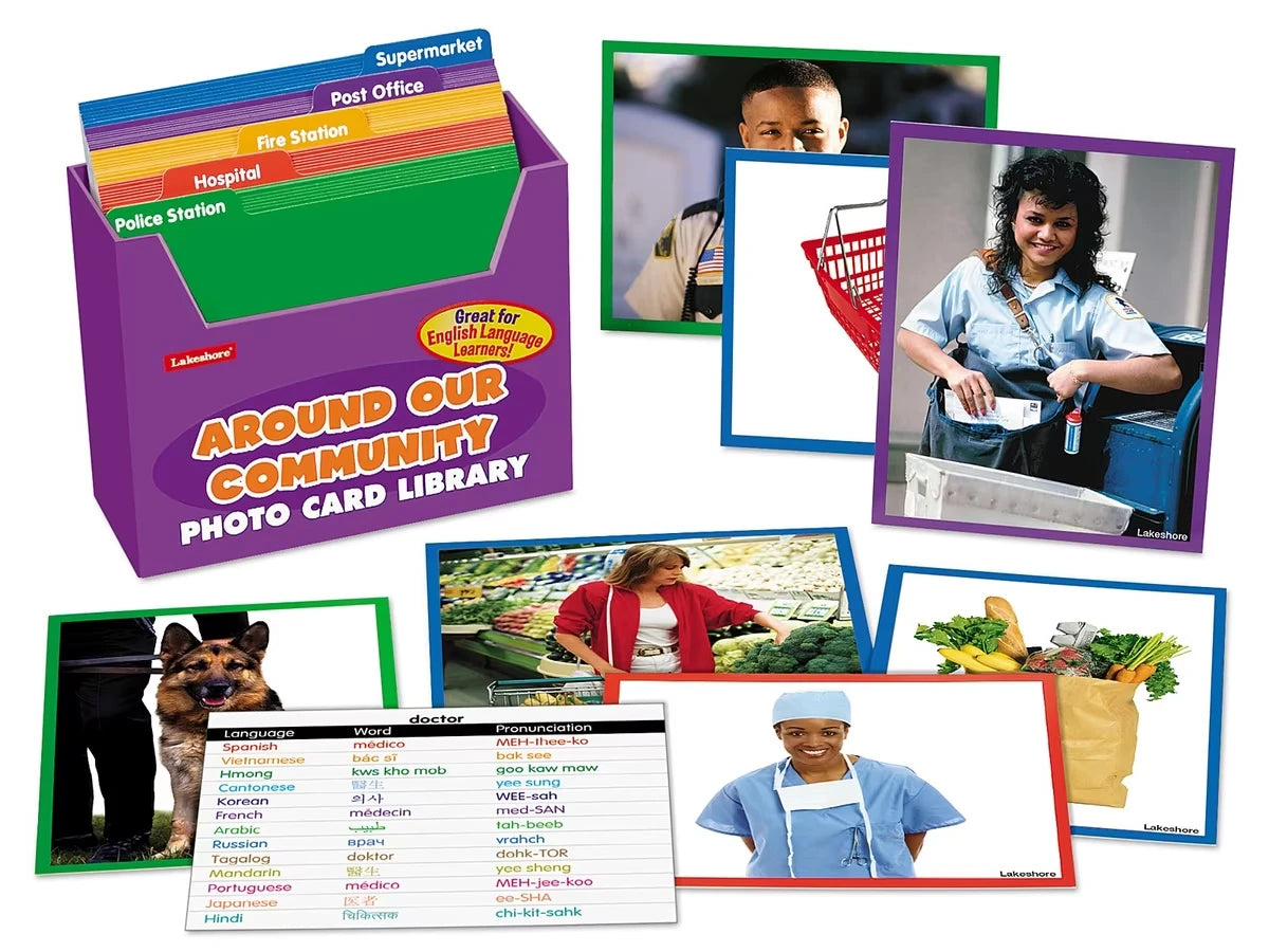 Around Our Community Vocabulary Development Photo Card Library - US 4021