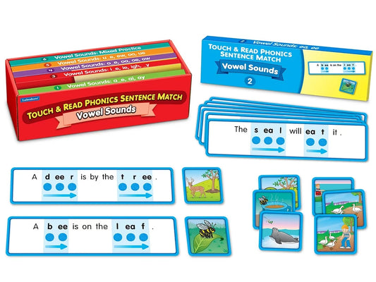 Touch & Read Vowel Sounds Sentence Match - US 9974