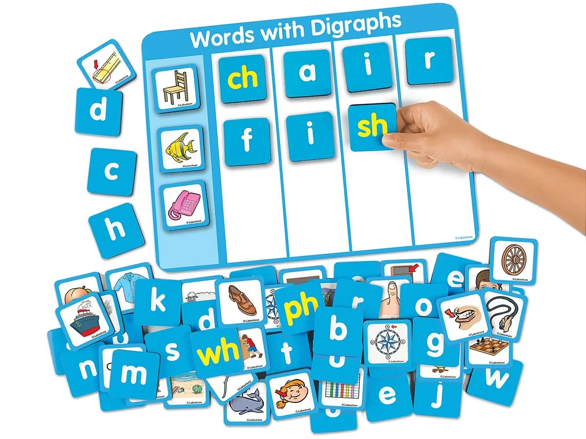 Magnetic Digraphs Word Building Board - US 7115