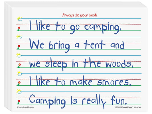 Smart Start 1" Ruled Writing Paper - K-Gr. 1 - US 6202