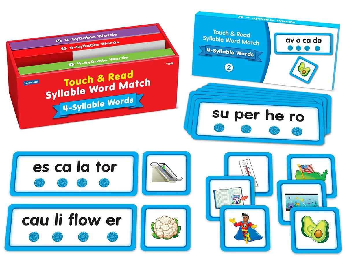 Touch & Read 4-Syllable Words Match - US 2146