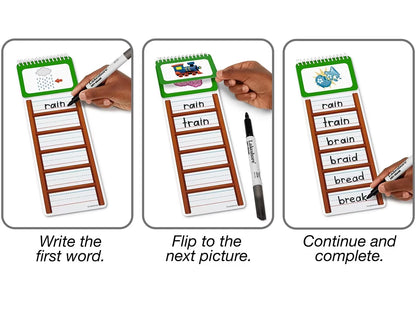Write & Wipe Word Ladders - Vowel Sounds - US 1974