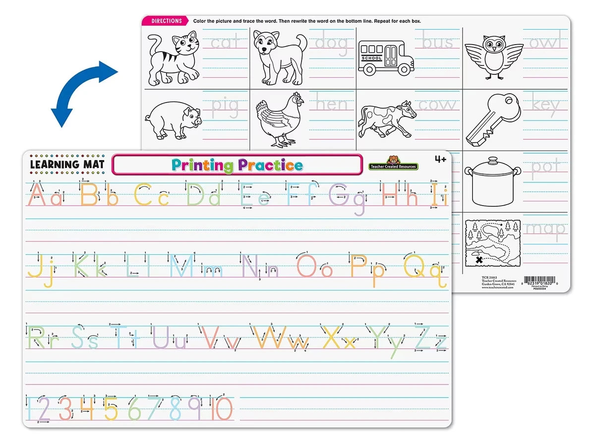Printing Practice Learning Mat - US 6930