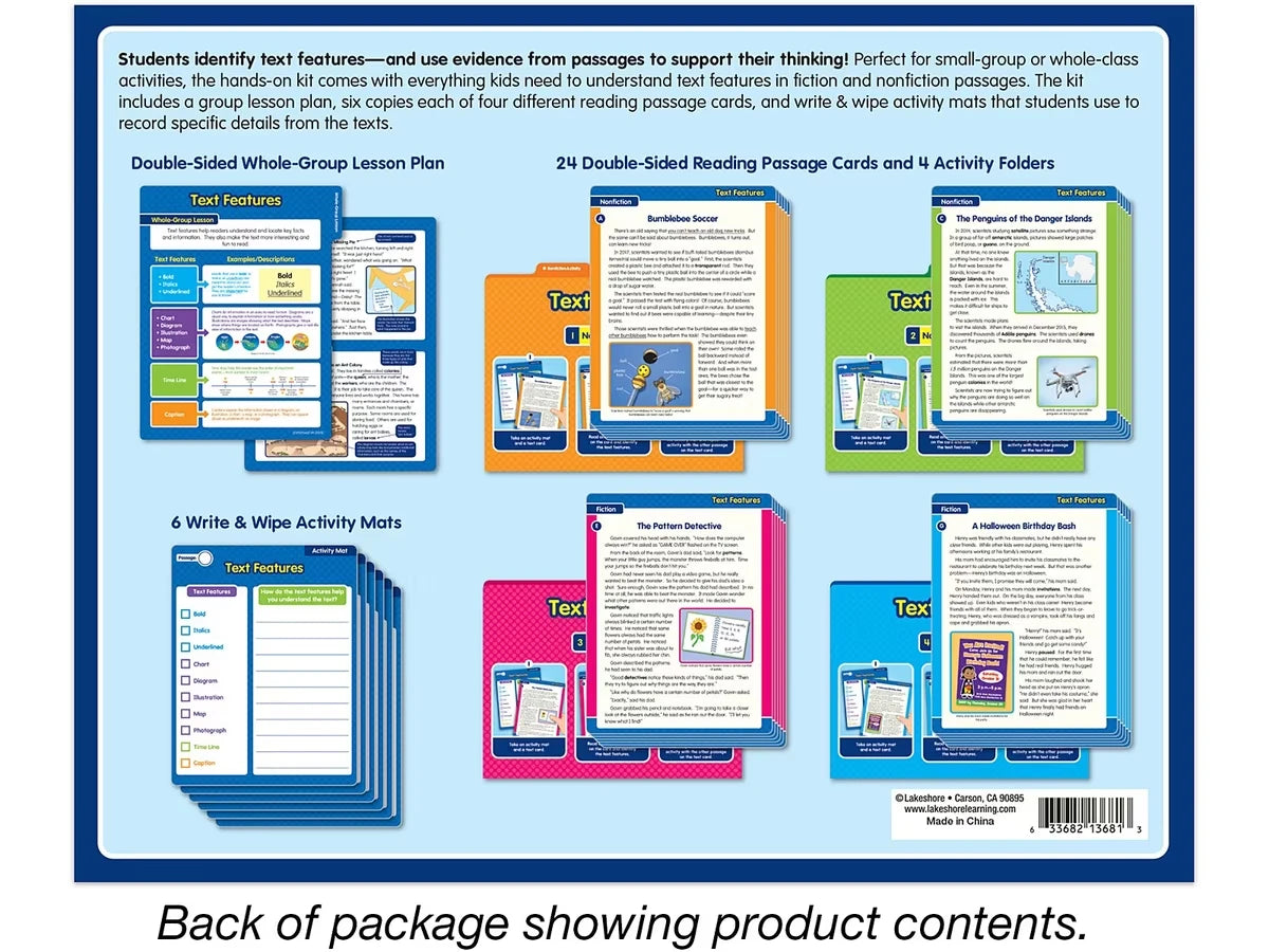 Text Features Finding Evidence Kit - Gr. 2-3 - US 6629