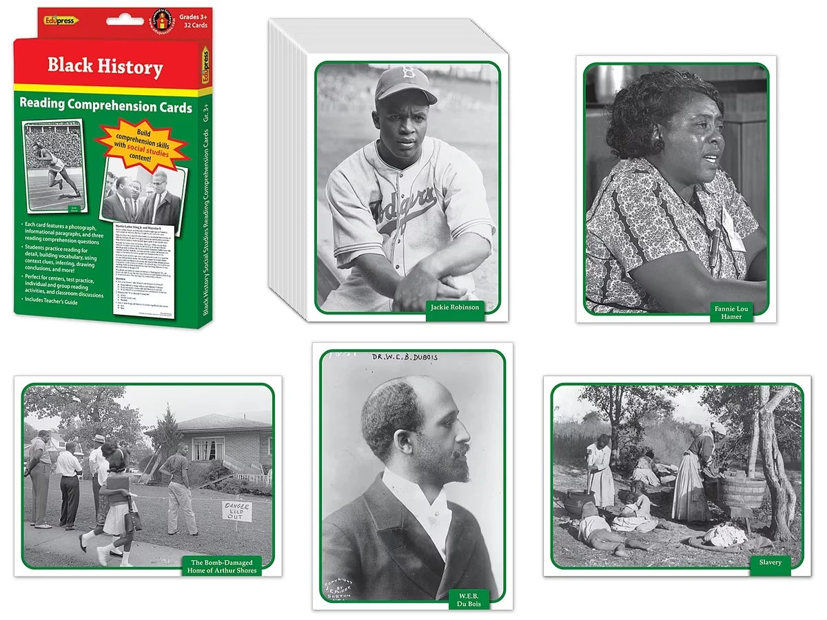 Black History Reading Comprehension Cards - US 8283