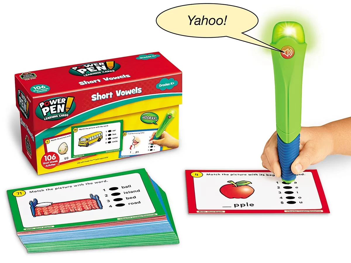 Short Vowels Power Pen!® Quiz Cards - US 7818