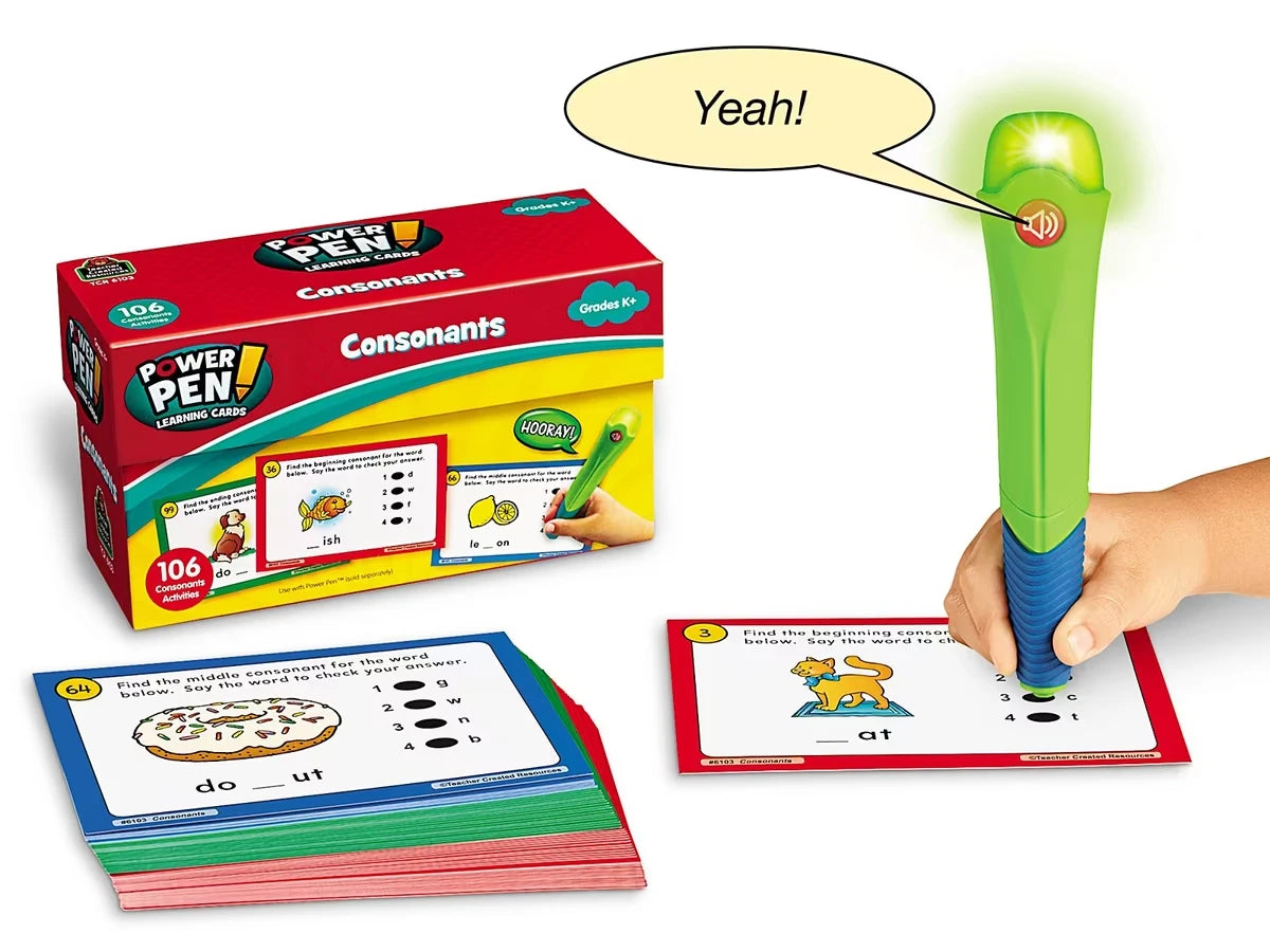 Consonants Power Pen!® Quiz Cards - US 6365