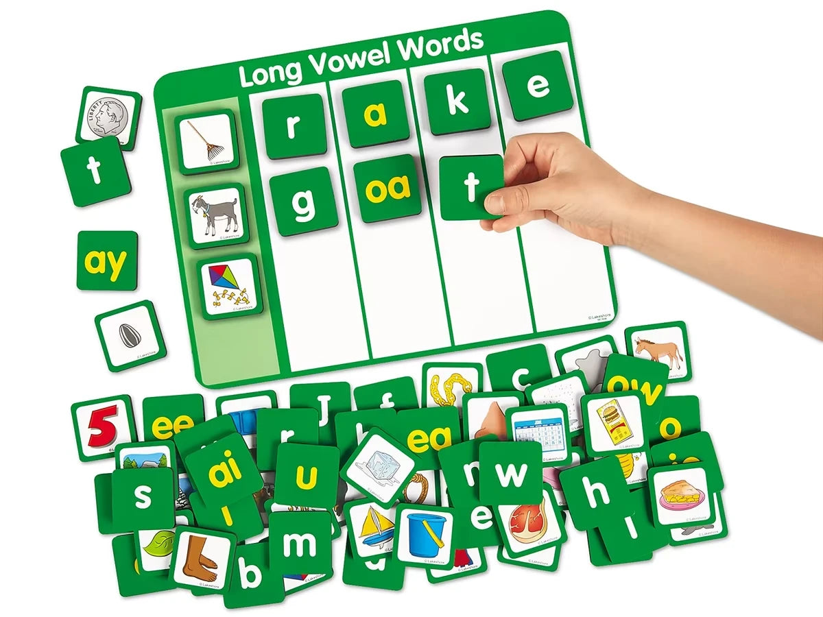 Magnetic Long Vowels Word Building Board - US 6083