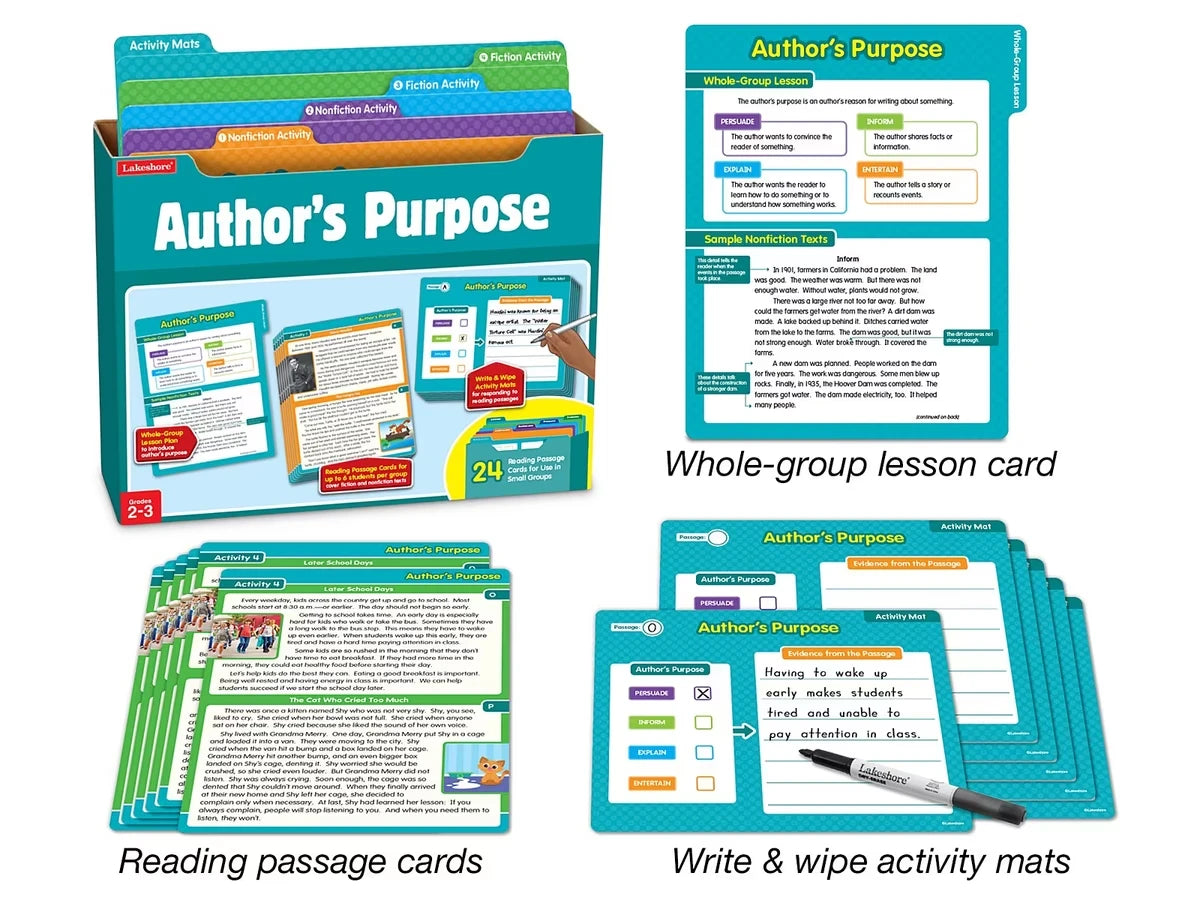 Author’s Purpose Finding Evidence Kit - Gr. 2-3 - US 3796