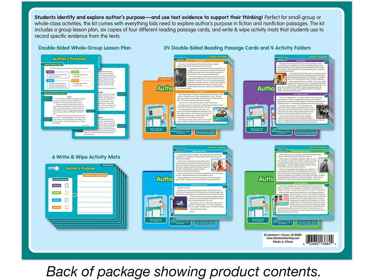 Author’s Purpose Finding Evidence Kit - Gr. 2-3 - US 3796