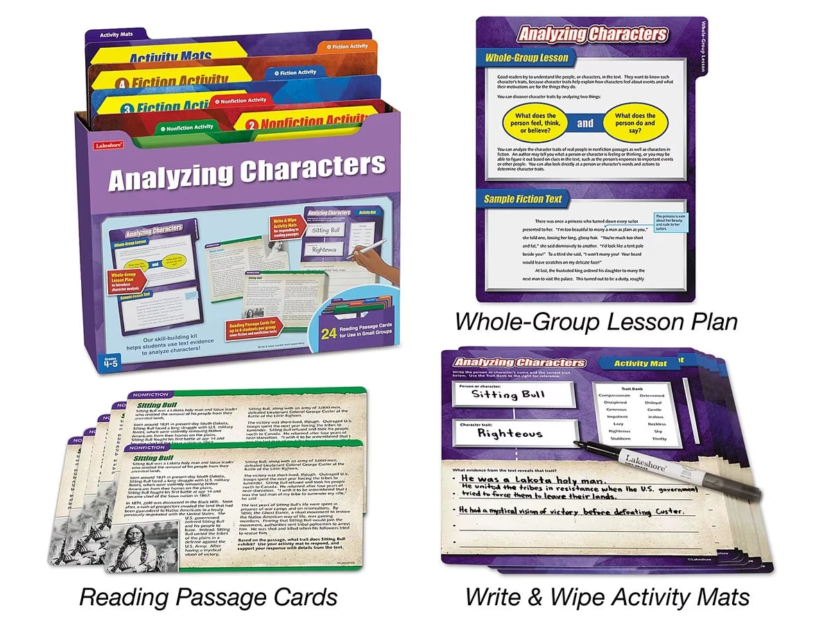Analyzing Characters Finding Evidence Kit - Gr. 4-5 - US 2232