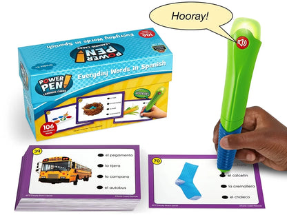 Power Pen!® Everyday Spanish Words Quiz Cards - US 2749