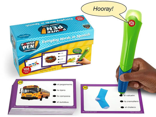 Power Pen!® Everyday Spanish Words Quiz Cards - US 2749