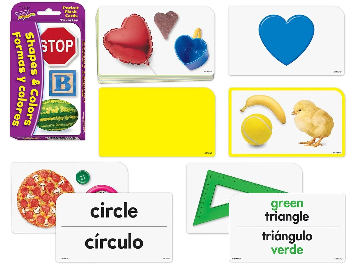 Shapes & Colors Bilingual Pocket Flash Cards - US 8110