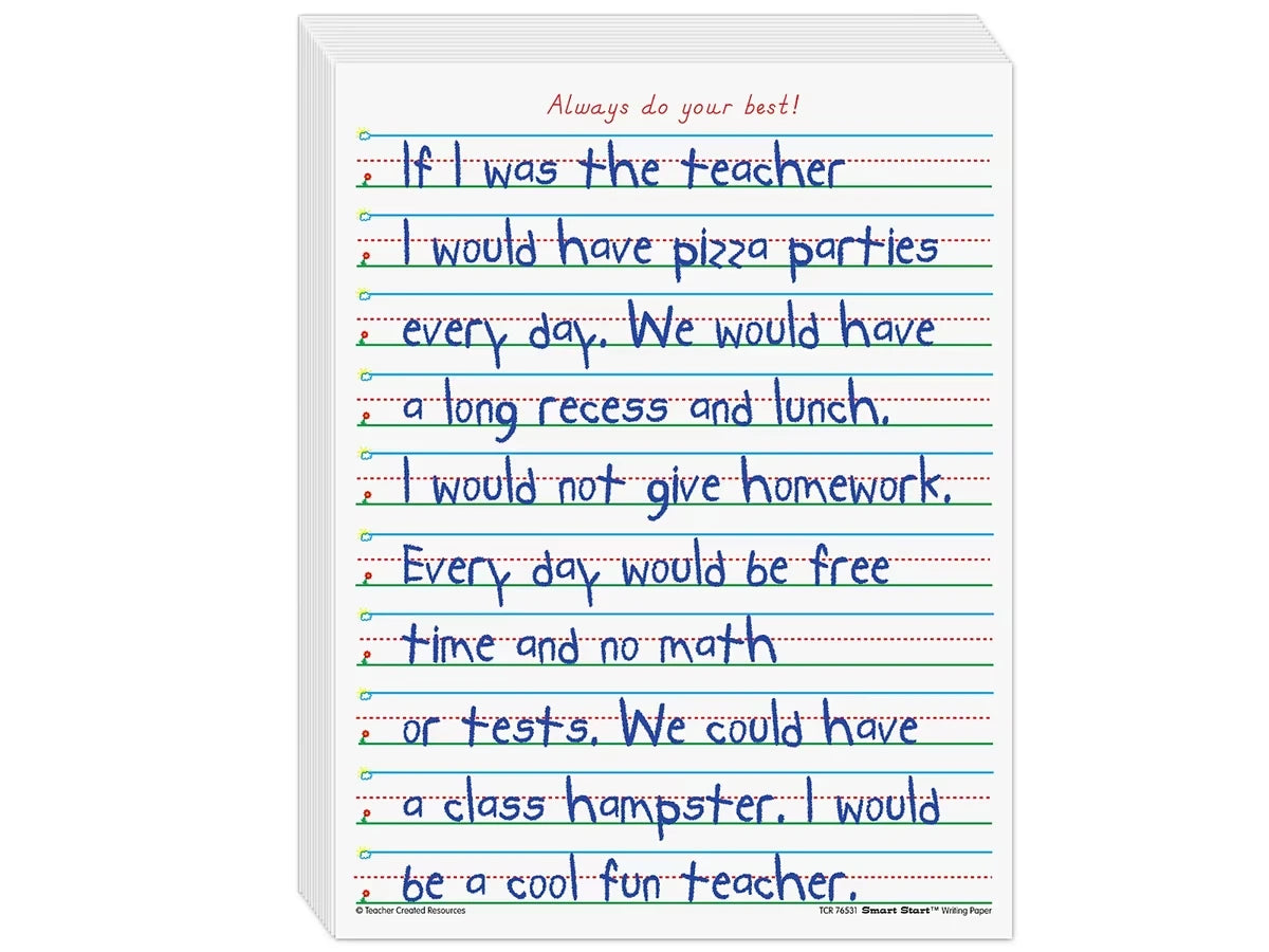 Smart Start 5/8" Ruled Writing Paper - Gr. 1-2 - US 5820