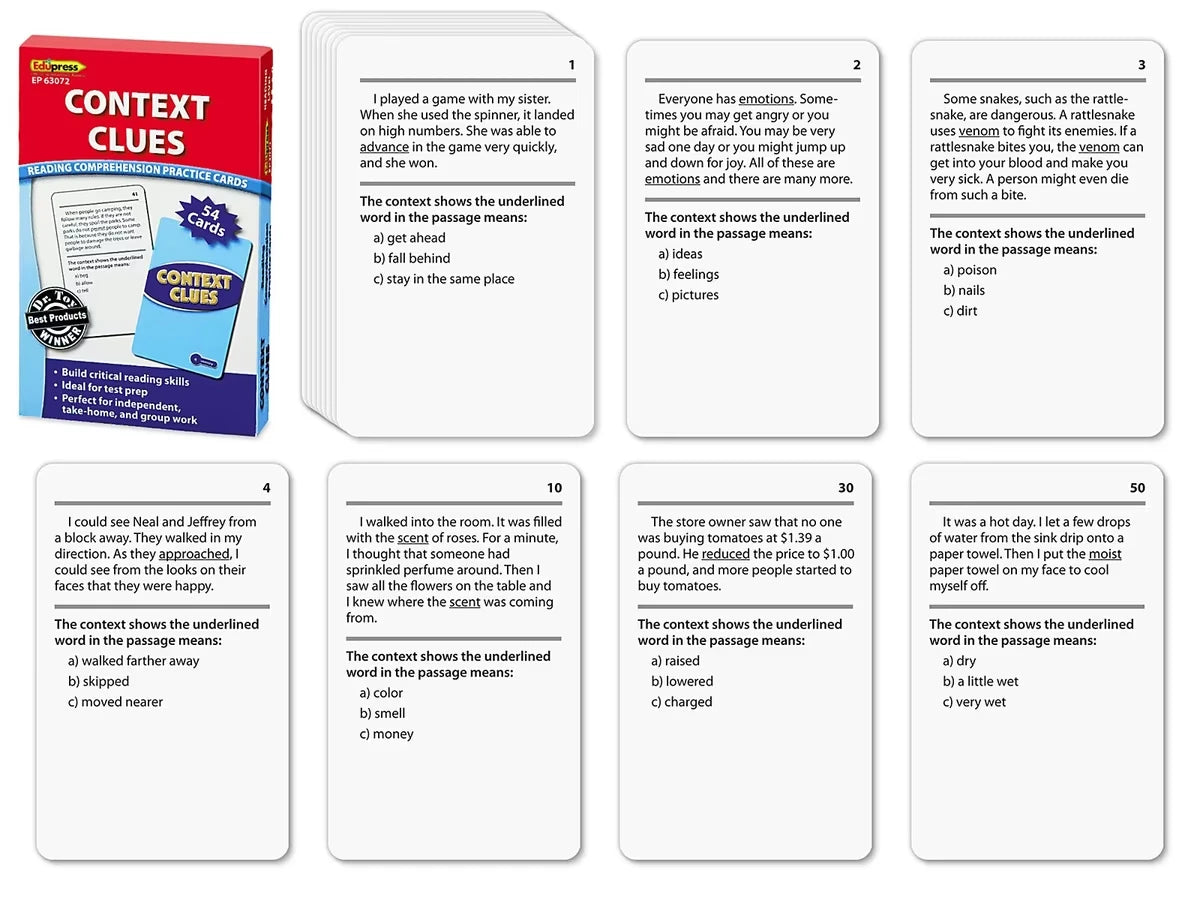 Context Clues Practice Cards - Gr. 3-5 - US 7504