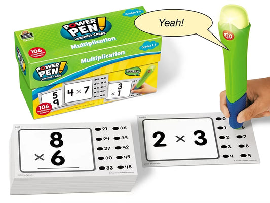 Multiplication Power Pen!® Quiz Cards - US 6681
