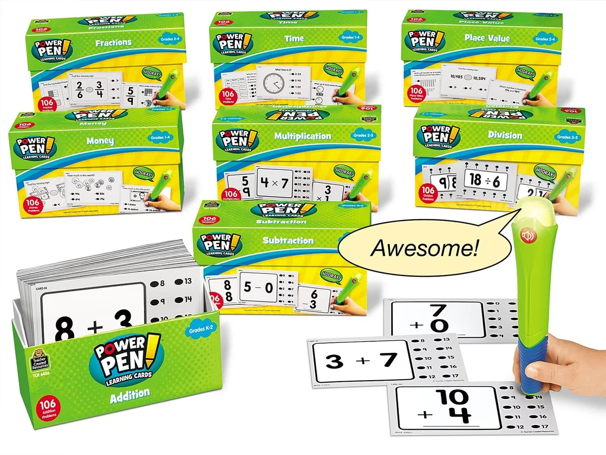 Power Pen!® Math Quiz Cards - Complete Set - US 7493