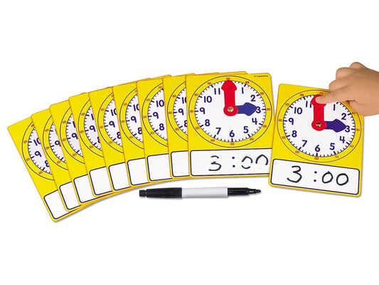 Write & Wipe Student Clocks - Set of 10 - US 1182