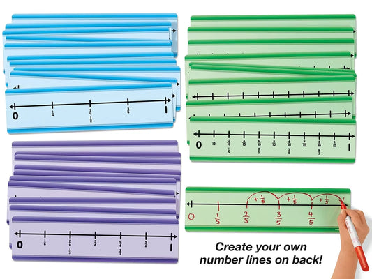 Student Write & Wipe Number Lines - Fractions - US 2113