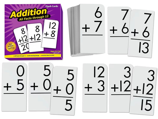 Addition All Facts 0-12 Flash Cards - US 2317