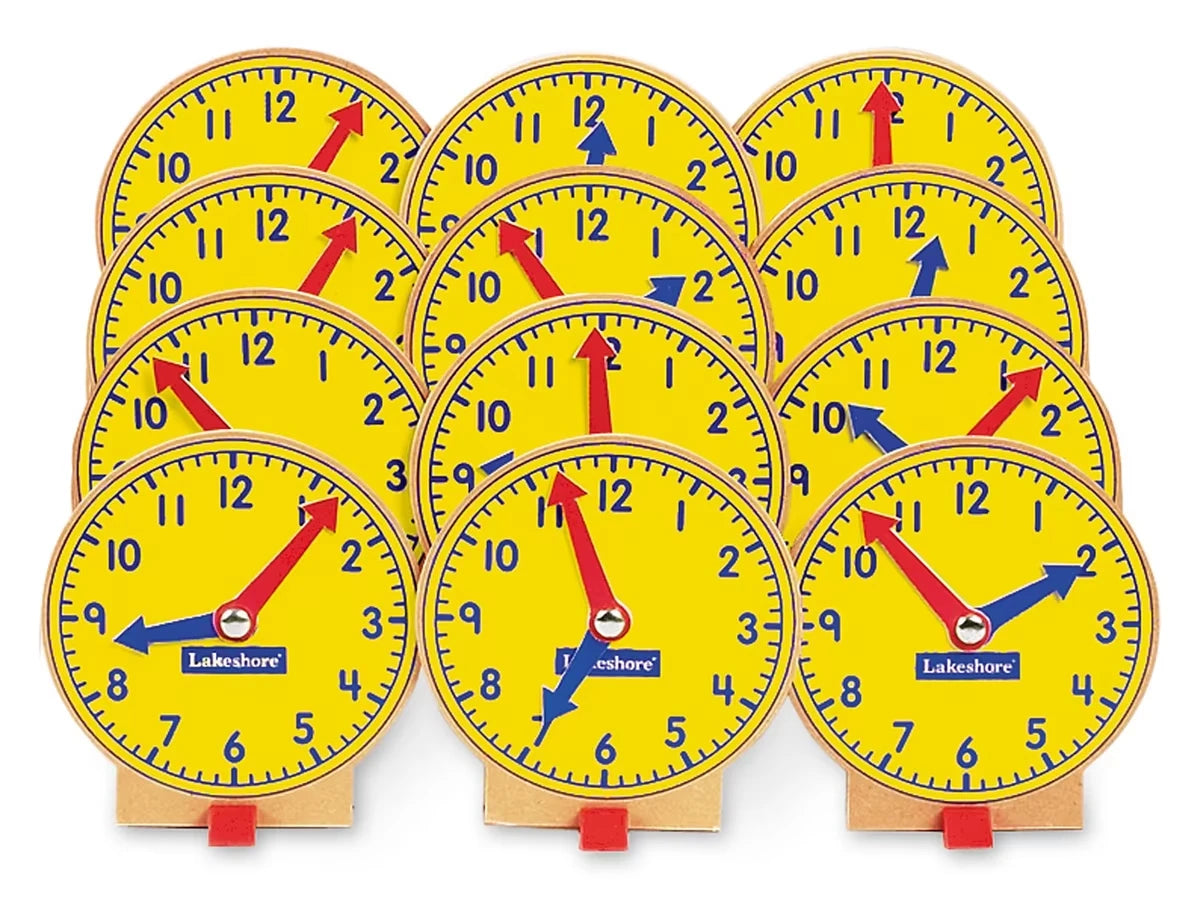 Lakeshore Student Clocks - Set of 12 - US 9272