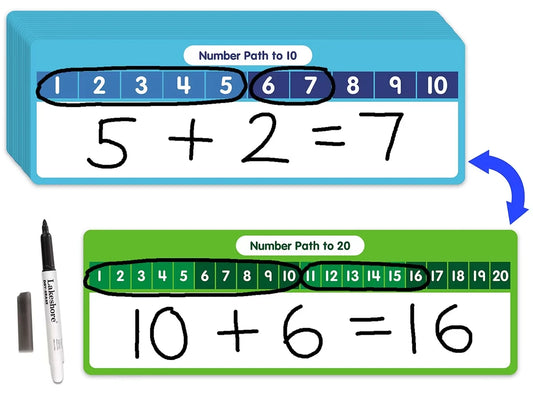 Write & Wipe Student Number Paths - Set of 30 - US 3918