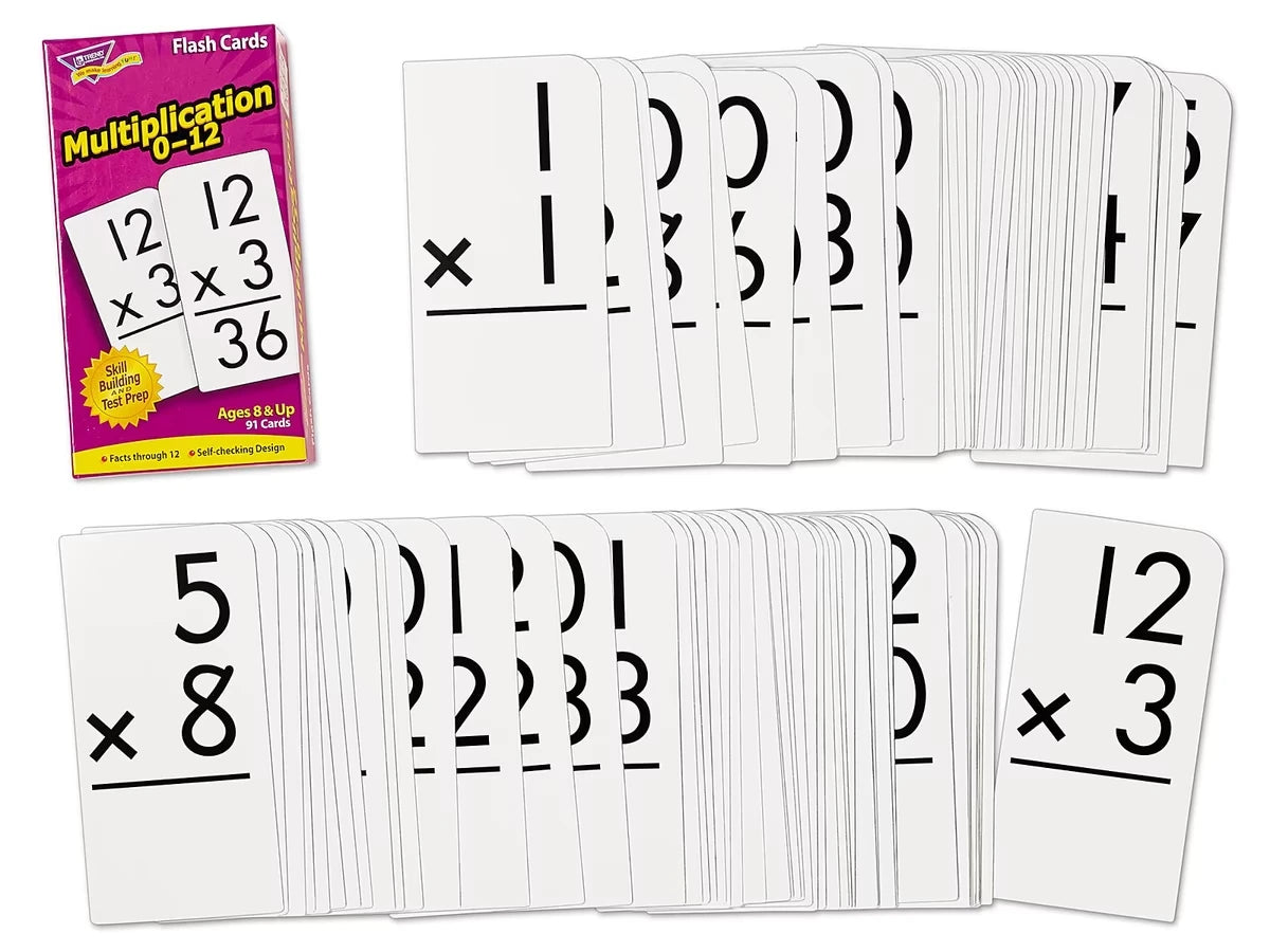 Multiplication 0-12 Flash Cards- 91 Cards - US 4708