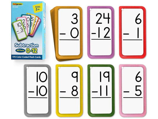 Subtraction All Facts 0-12 Flash Cards - US 4335