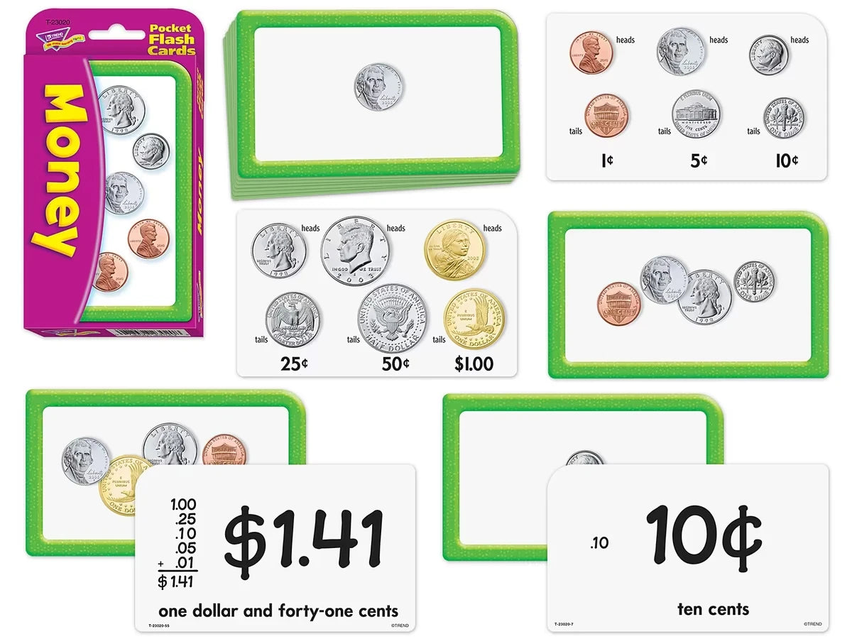 Money Pocket Flash Cards - US 2319
