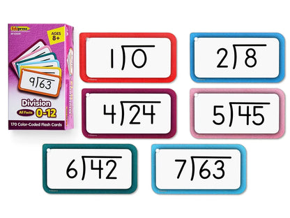 Division All Facts 0-12 Flash Cards - US 3138