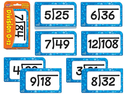 Division 0-12 Pocket Flash Cards - US 5015