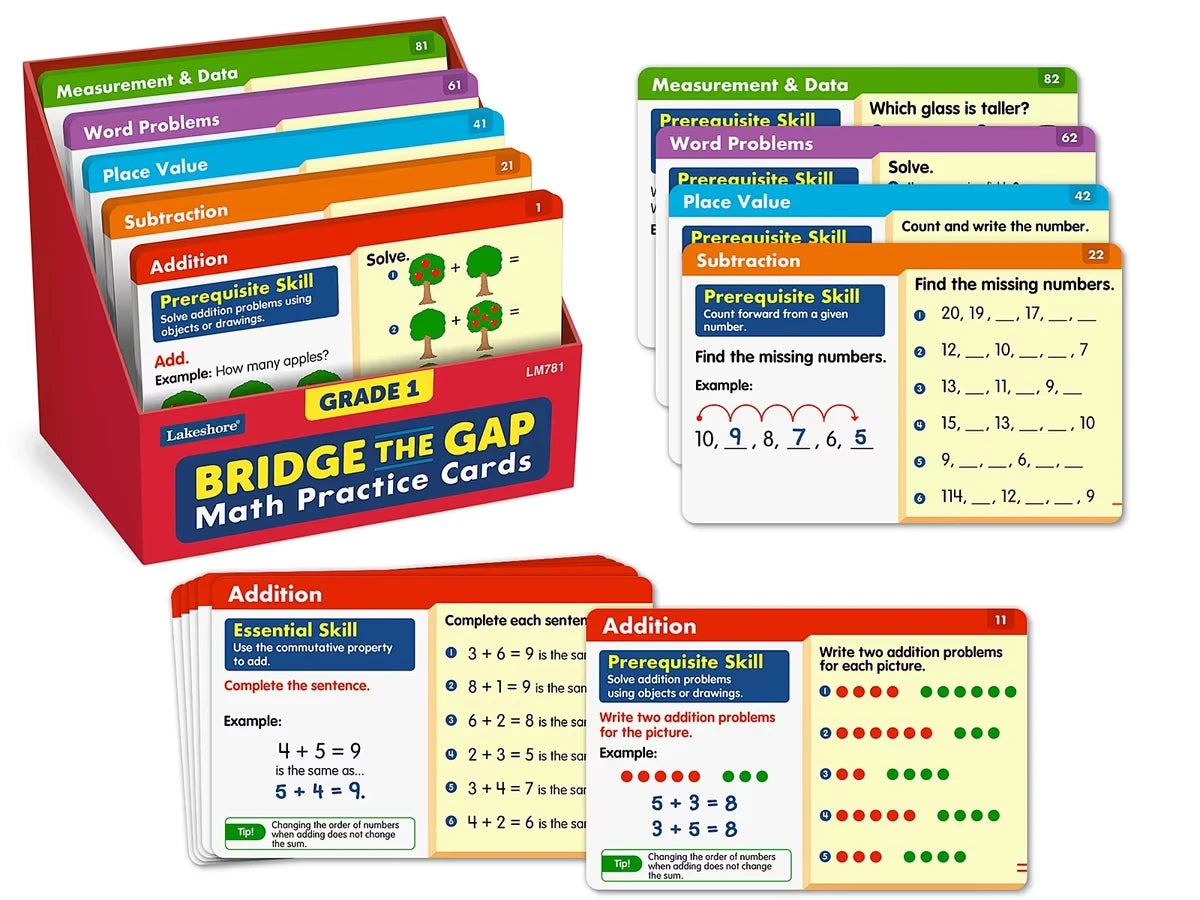 Bridge the Gap! Math Practice Cards - Gr. 1 - US 8445