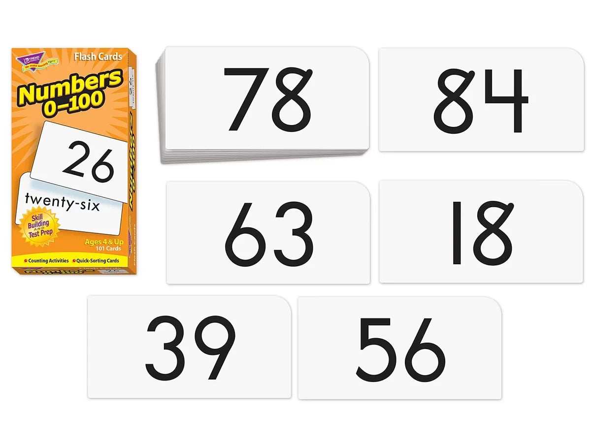 Numbers 0-100 Flash Cards - US 3730