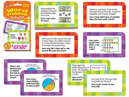 Math Word Problem Flash Cards - Gr. 1-3 - US 8560